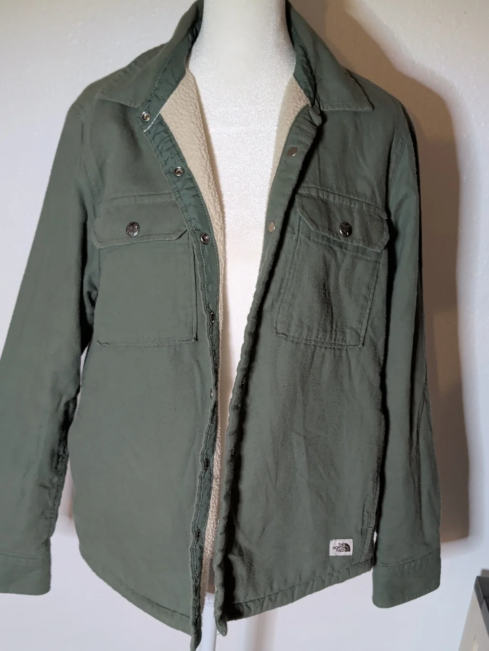The North Face Olive Green Sherpa-Lined Field Jacket
